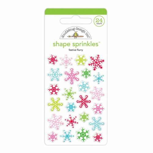 Adornos adhesivos enamel Festive Flurry De Doodlebug Design