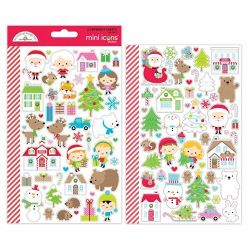 2 Hojas de stickers Christmas Town De Doodlebug Design