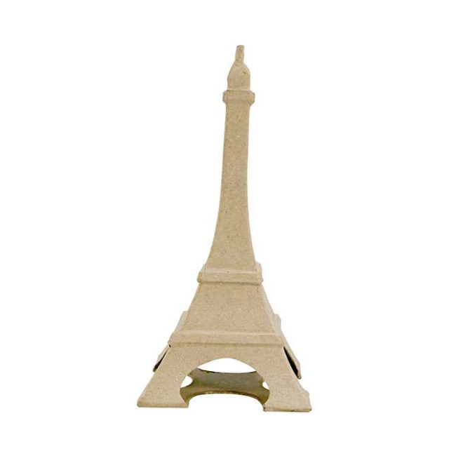 Torre parisina cartón craft Décopatch para decorar