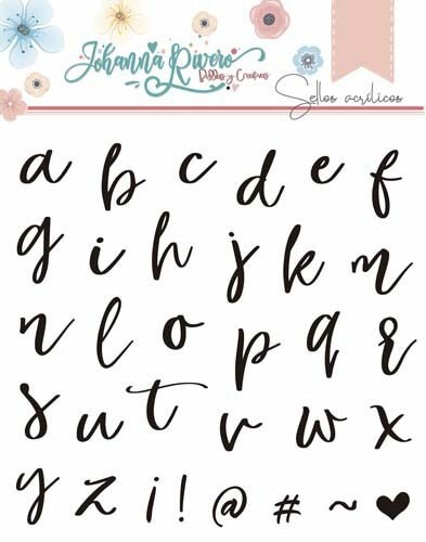 Sello Acrílico Abecedario Johanna Rivero de Bellas y Creativas Scrapbooking
