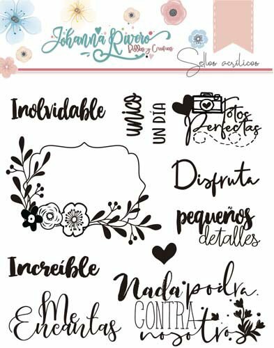 Sello Acrílico Banner Johanna Rivero de Bellas y Creativas Scrapbooking