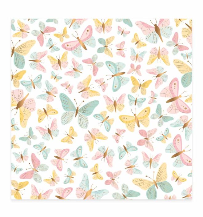 Vellum mariposas foil 30x30 - Colección Bonita de Mintopia