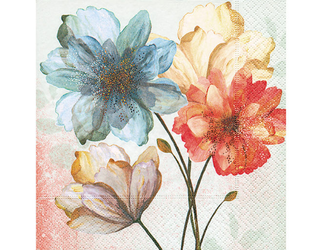 Servilleta para decoupage 33 x 33 Portrait of flowers