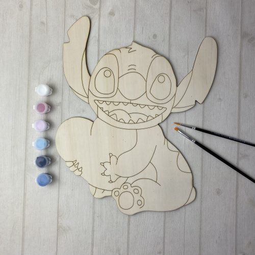 Kit creativo Stitch amoroso con pinturas y pinceles